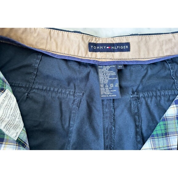 Tommy Hilfiger Cargo Shorts Navy Blue Military Fatigue Pant 100% Cotton-Mens 33 - Picture 4 of 5
